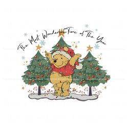 the most wonderful time of the year winnie the pooh png, trending design file