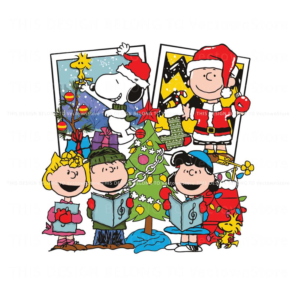 Vintage Cute Dog Caroling Christmas SVG.jpg