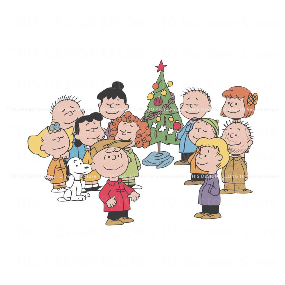 Vintage Peanuts Xmas Characters SVG.jpg