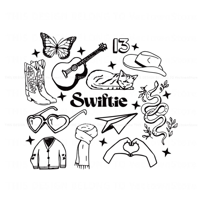 Vintage Swiftie Taylor Albums Icon SVG.jpg