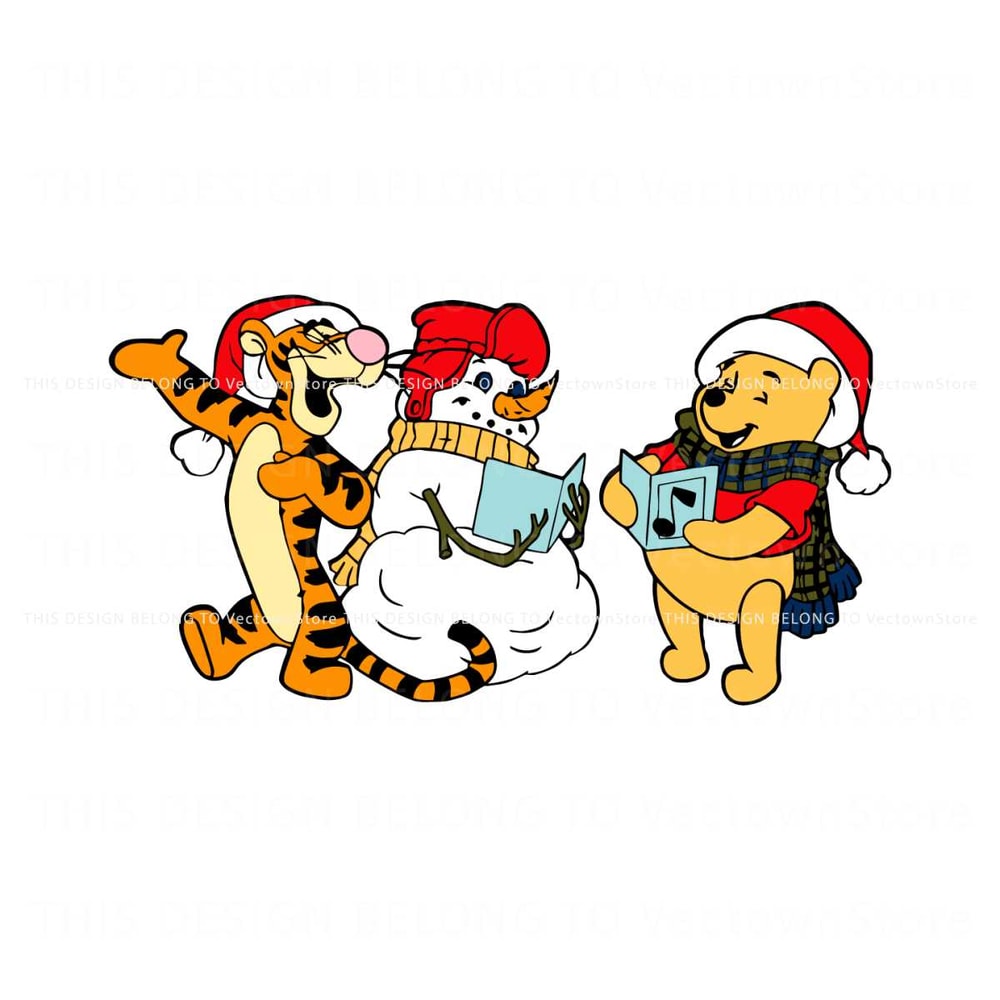 Winnie The Pooh And Friends Christmas SVG.jpg