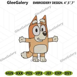 happy bingo bluey embroidery files, bingo bluey embroidery file instant, bluey family embroidery digital download file