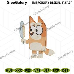 cute bingo bluey embroidery file design, bingo sister bluey embroidery file download, bluey character embroidery downloa