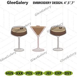 espresso martini embroidery download design