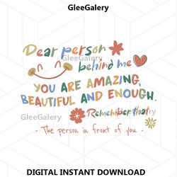 dear person behind me hoodie sweatdigital, motivational gift, mental health digital