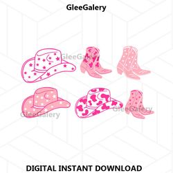 cowboy boot hat bundle png sublimation file