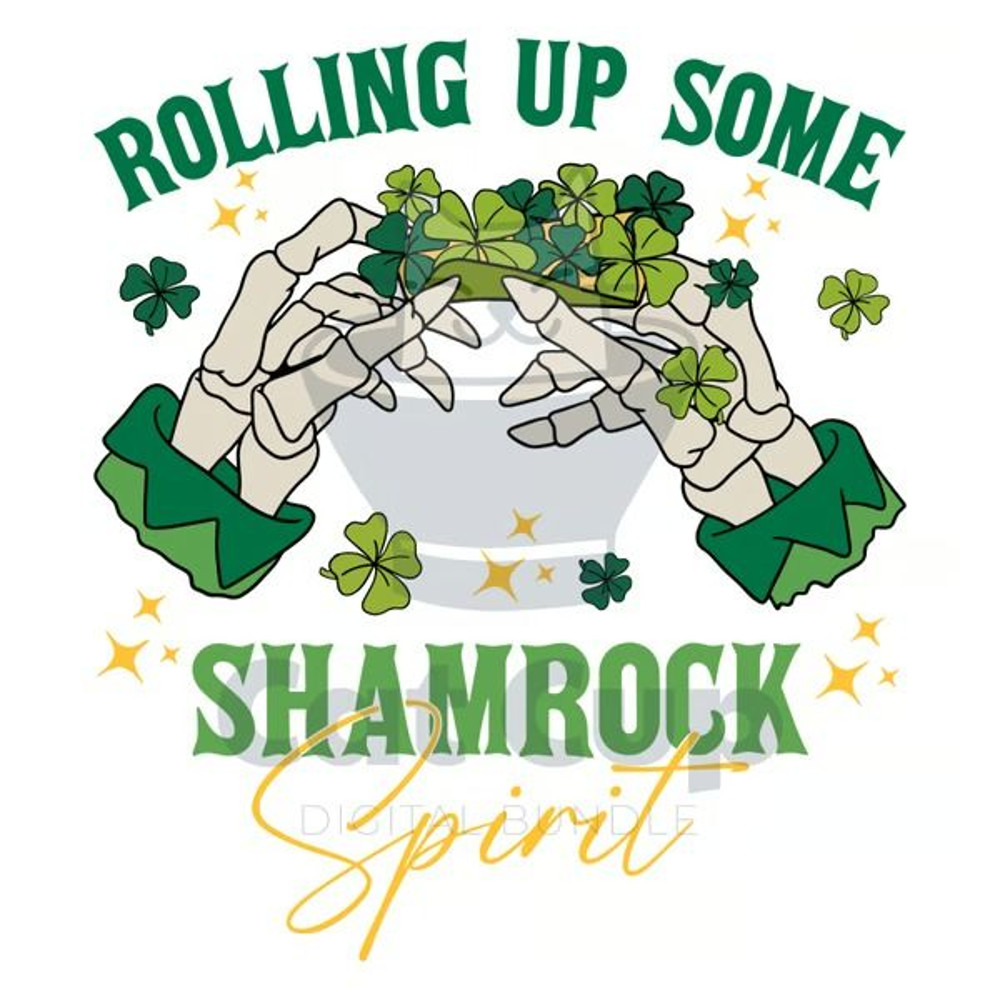 Rolling Up Some Svg Shamrock Spirit Svg St Patrick Day Svg Clover Shamrock Svg 0