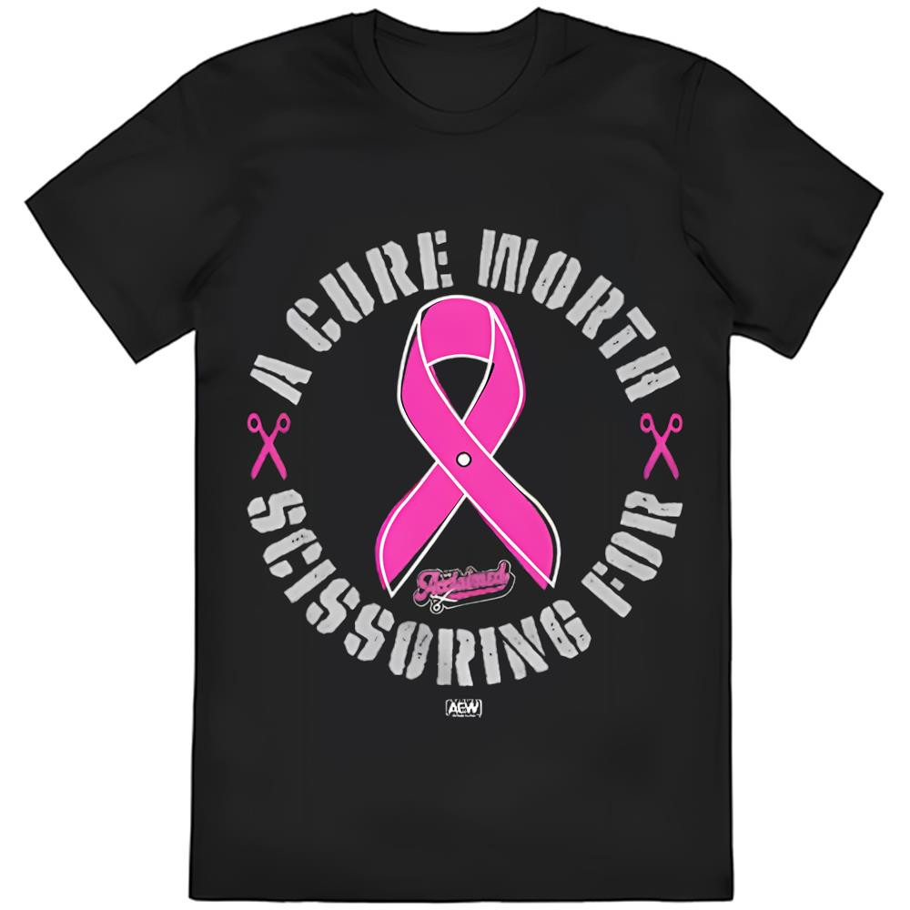A Cure Worth Scissoring For 100 Royalties Donated To The Breast Cancer Research T-shirt .jpg