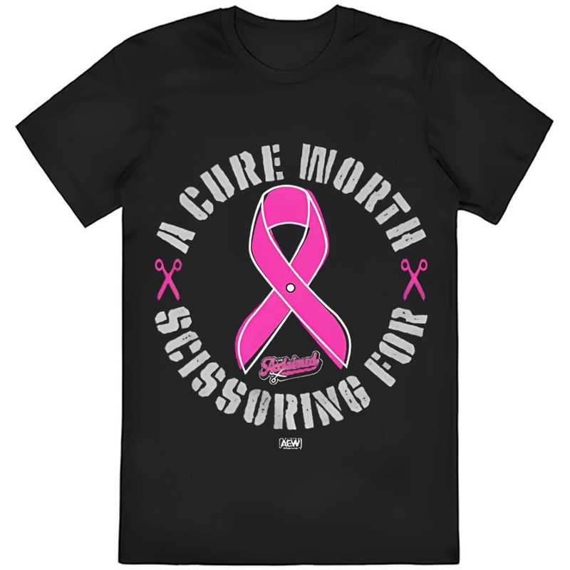 A Cure Worth Scissoring For 100 Royalties Donated To The Breast Cancer Research T-shirt .jpg