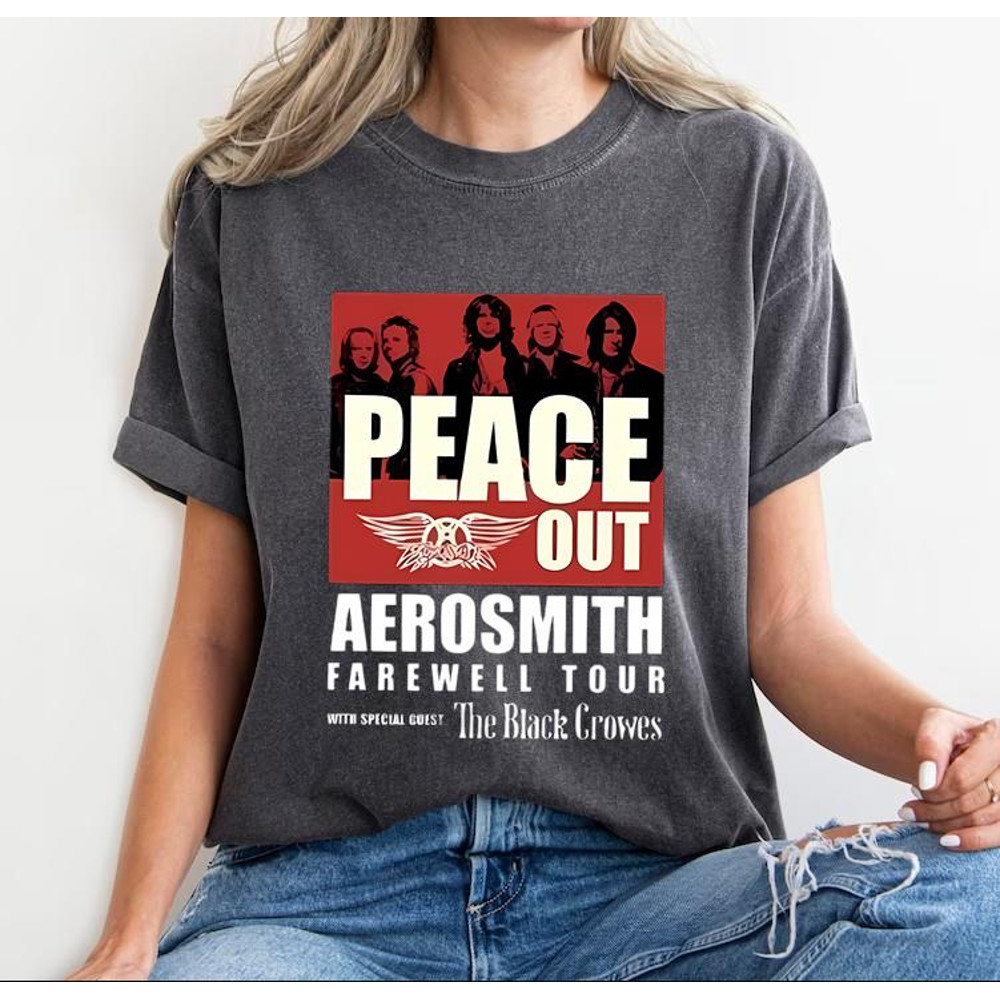 Aerosmith 2023-2024 T-Shirt, Peace Out Farewell Tour With The Black Crowes Shirt .jpg