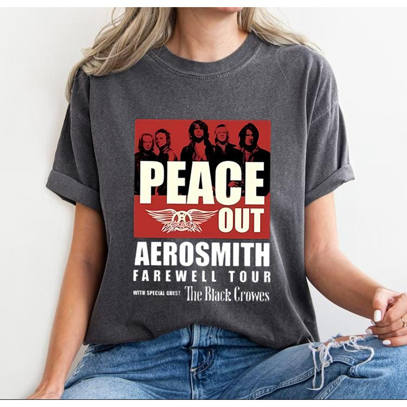 Aerosmith 2023-2024 T-Shirt, Peace Out Farewell Tour With The Black Crowes Shirt .jpg