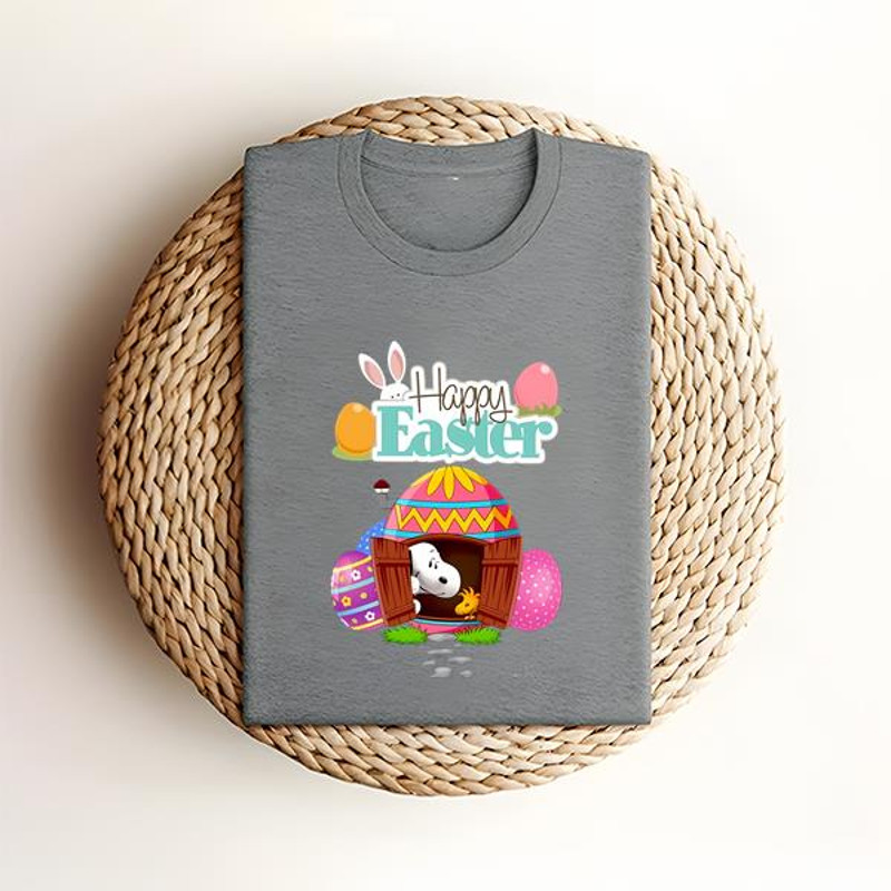 Bunny Egg House Easter Snoopy And Woodstock Shirt .jpg