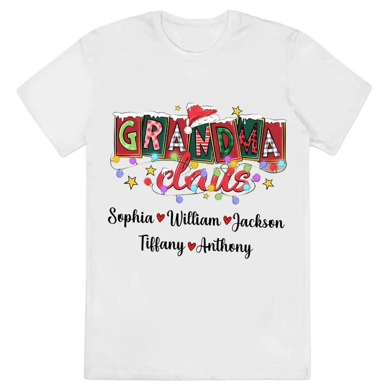 Custom Grandma Claus Shirt, Christmas Gigi Claus Shirt .jpg