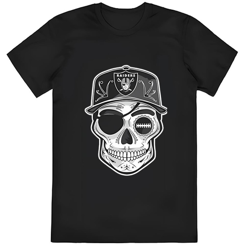 Day Of The Dead Inspired Raiders T-Shirt Dia De Los Muertos Tee .jpg