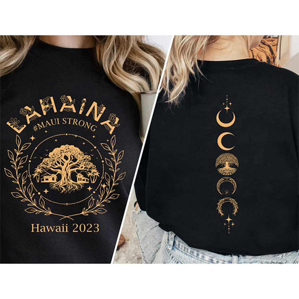Lahaina Maui Strong Shirt, Maui Strong Banyan Tree Golden Shirt, Lahaina Maui Support Fire Relief Hawaii Shoreline Shirt .jpg