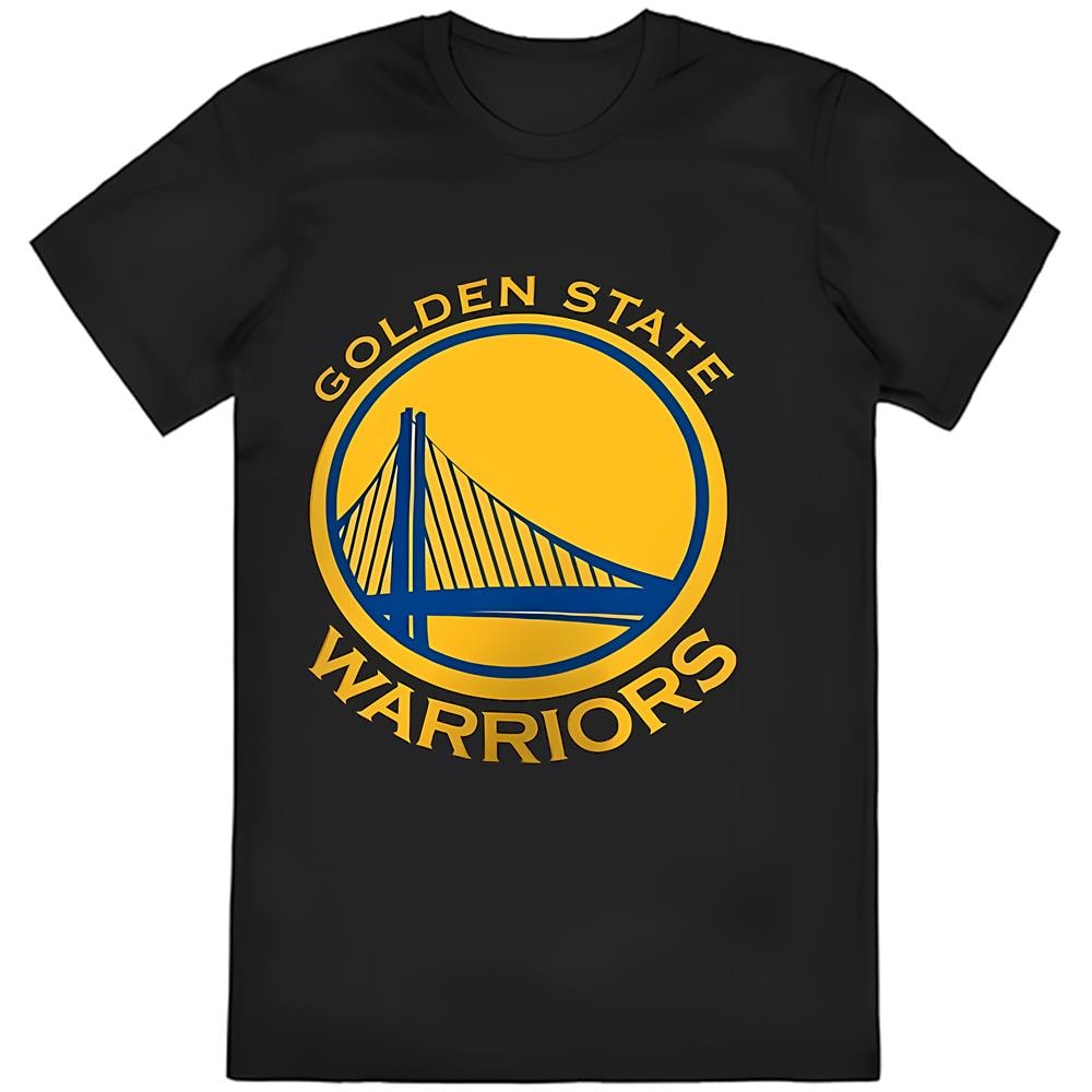 Men's Black Golden State Warriors Primary Logo T-Shirt .jpg