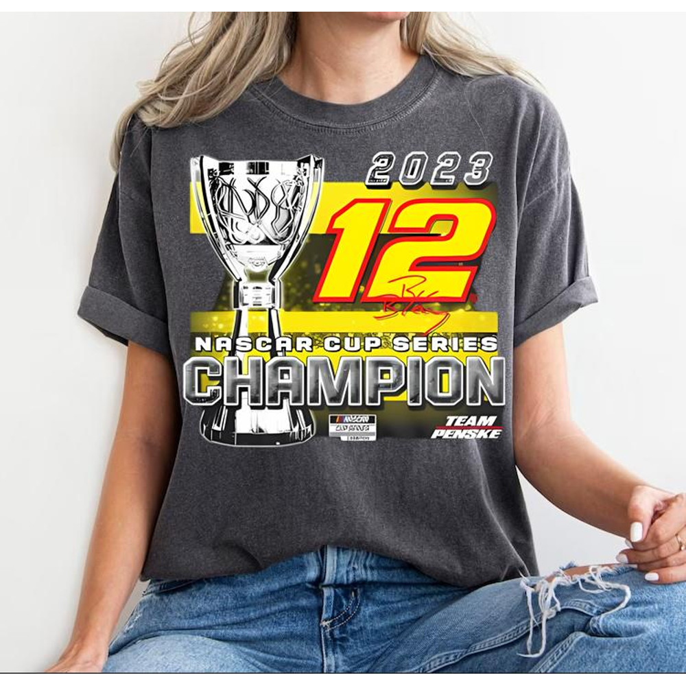 Ryan Blaney Team Penske 2023 NASCAR Cup Series Champion Trophy shirt .jpg