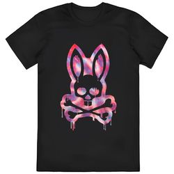 scary skull and crossbones bad rabbit horror bunny halloween t-shirt