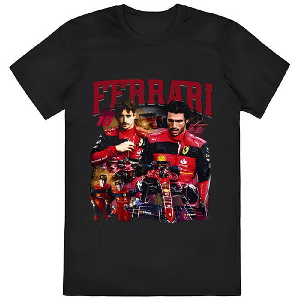 Scuderia Ferrari F1 Charles Leclerc Vintage T-shirt, Racing Driver Shirt .jpg
