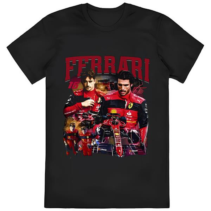 Scuderia Ferrari F1 Charles Leclerc Vintage T-shirt, Racing Driver Shirt .jpg