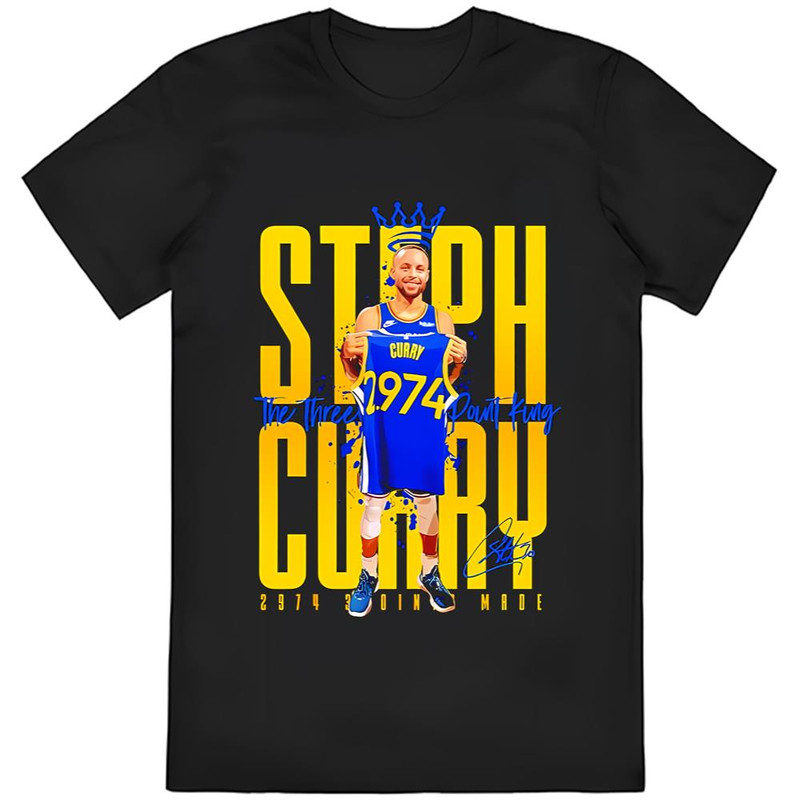 Steph Curry Three Point King Golden State Warriors Basketball Shirt .jpg