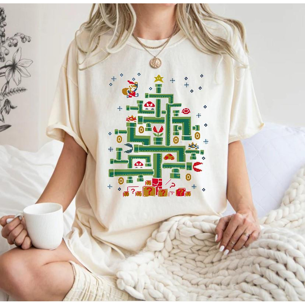 Super Mario Map Ugly Christmas T-Shirt .jpg