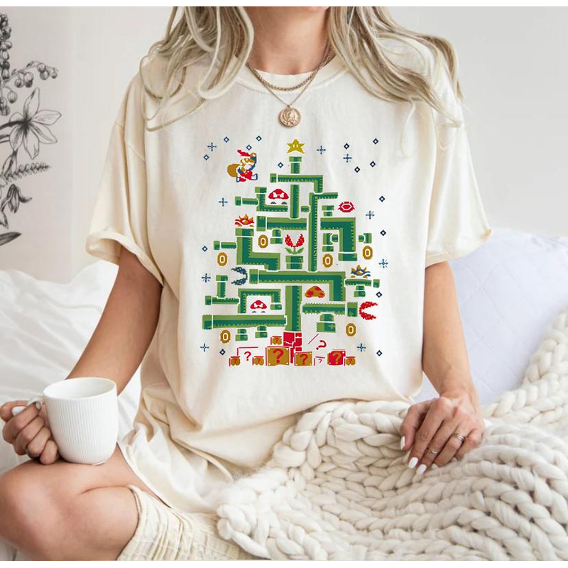Super Mario Map Ugly Christmas T-Shirt .jpg