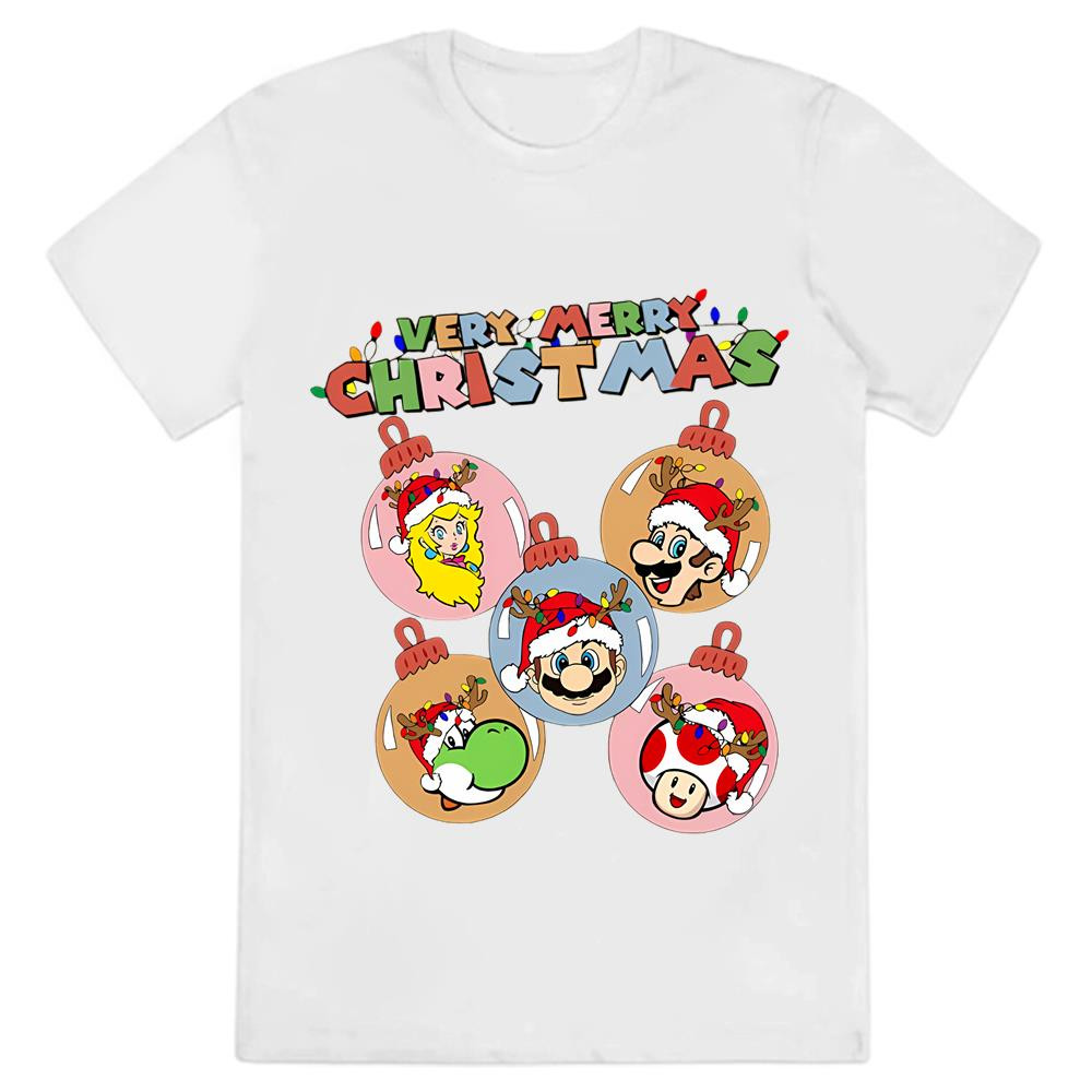Super Mario Very Merry Christmas Ornaments Shirt .jpg