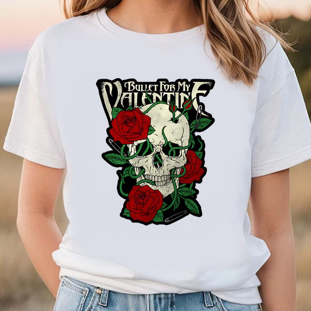 Bullet My Valentine Skull And Roses T-shirt .jpg