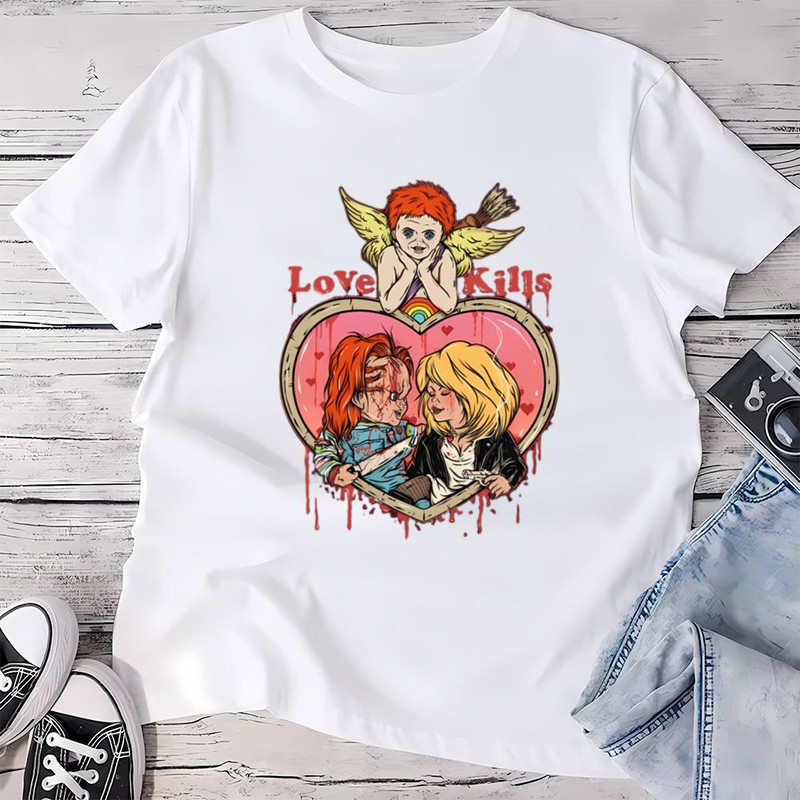 Chucky Tiffany Happy Valentine T-Shirt .jpg