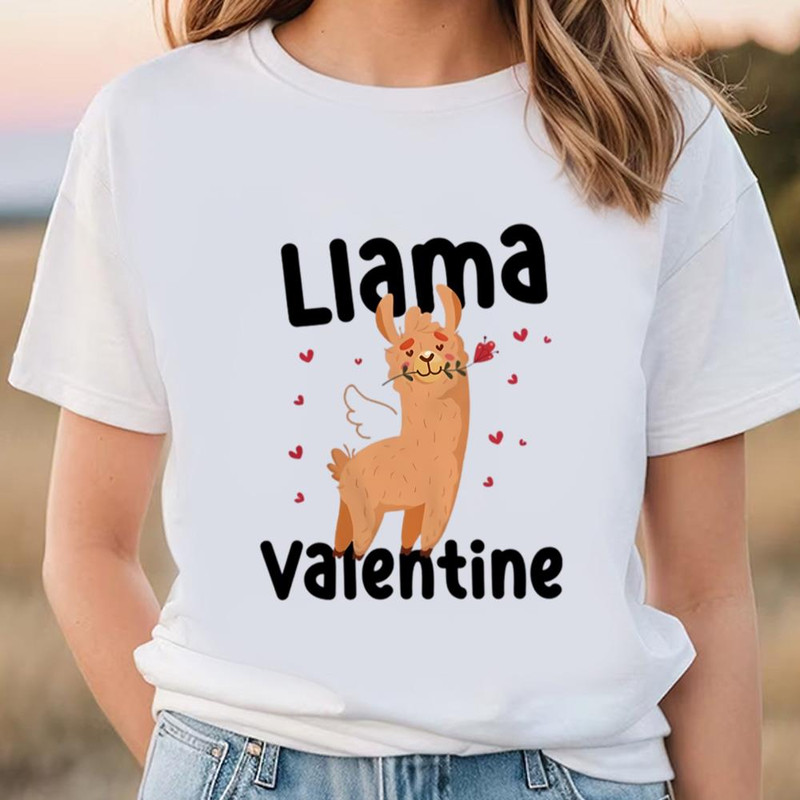 Cute Llama Valentine Day Shirt .jpg