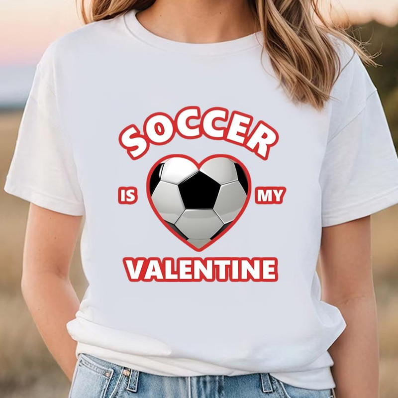 Cute Soccer Is My Valentine Shirt For Boys And Girls .jpg