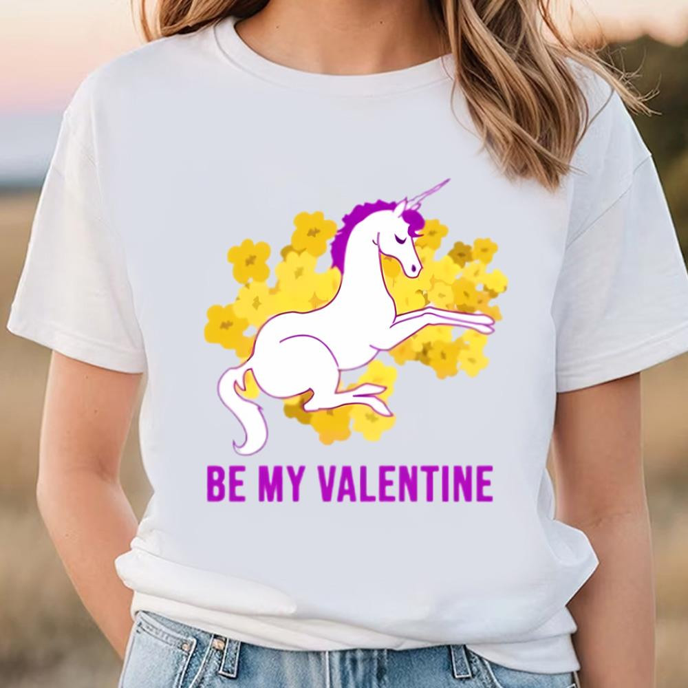 Cute Valentine Unicorn Valentine's Day T-Shirt .jpg
