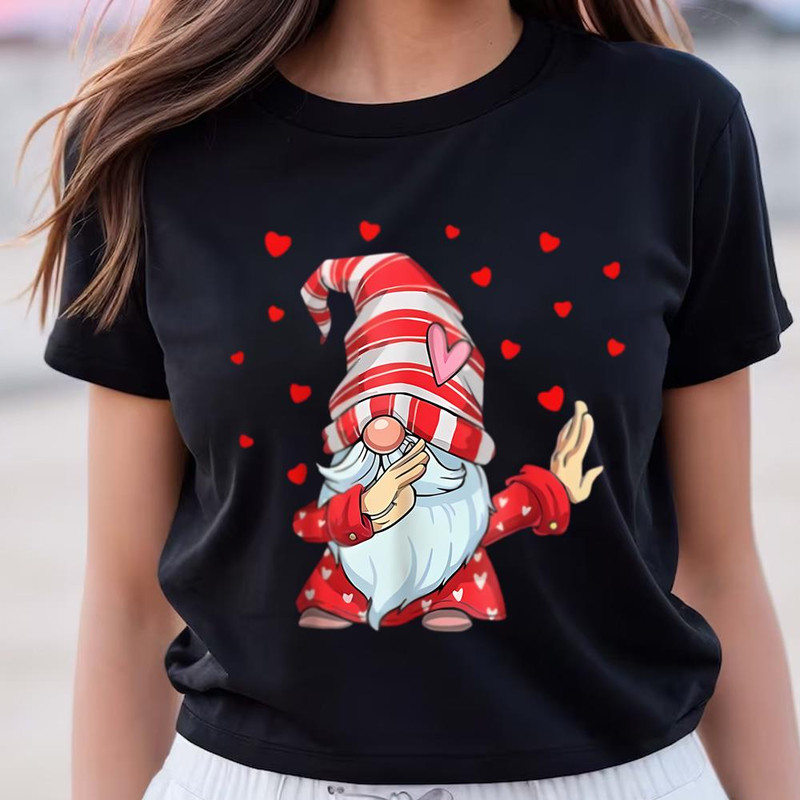 Dabbing Gnome Heart Happy Valentines Day Shirt .jpg