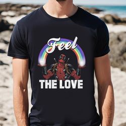 deadpool feel the love marvel comics t-shirt, gift for her, gifts for him