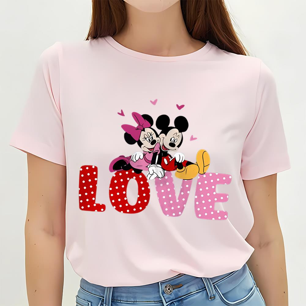 Disney Mickey And Minnie Valentines Love Shirt .jpg