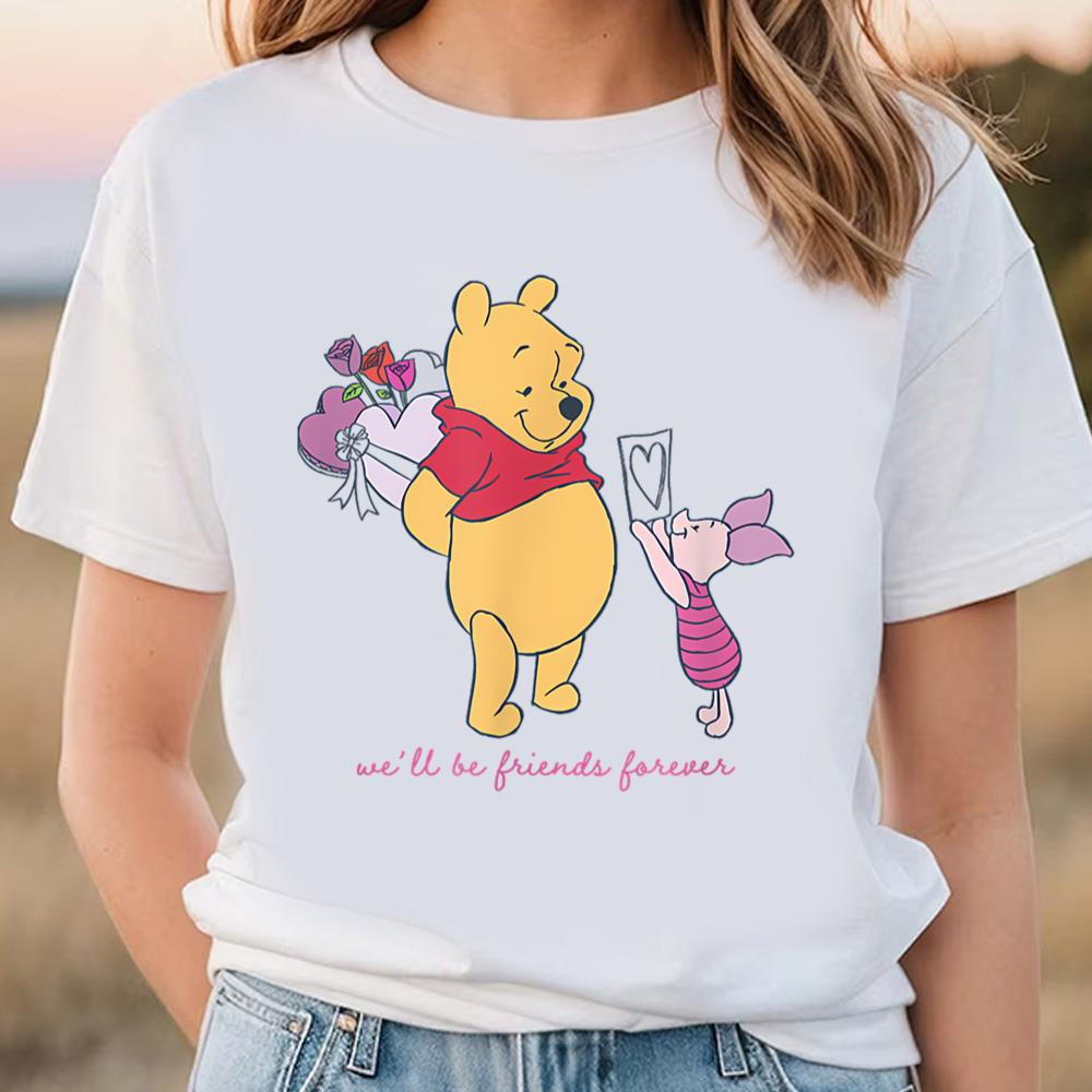 Disney Winnie The Pooh Valentine's Day Friends Forever T-Shirt .jpg