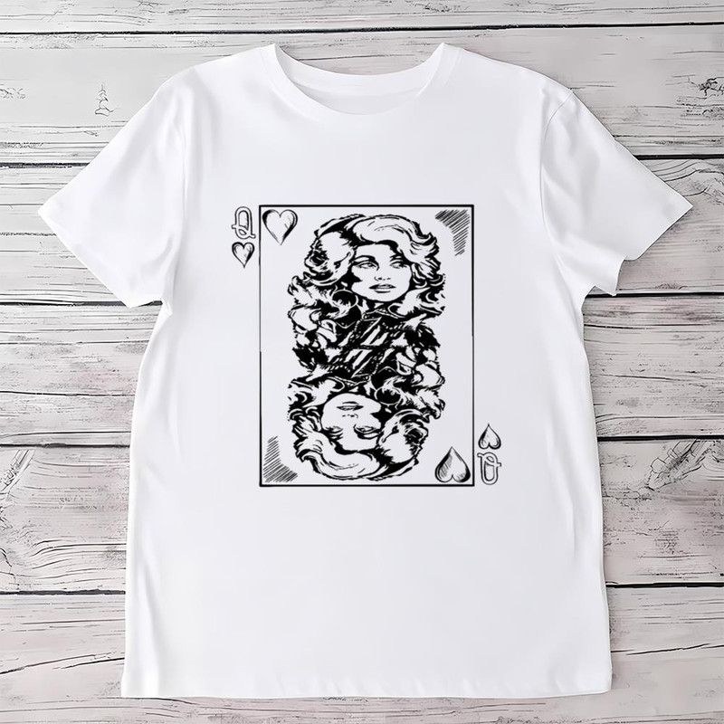 Dolly Parton Queen Of Hearts Playing Card T-Shirt .jpg