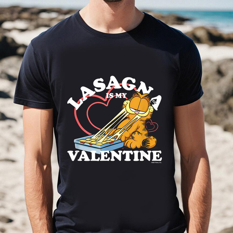 Garfield Valentine's Day Lasagna Is My Valentine T-Shirt .jpg