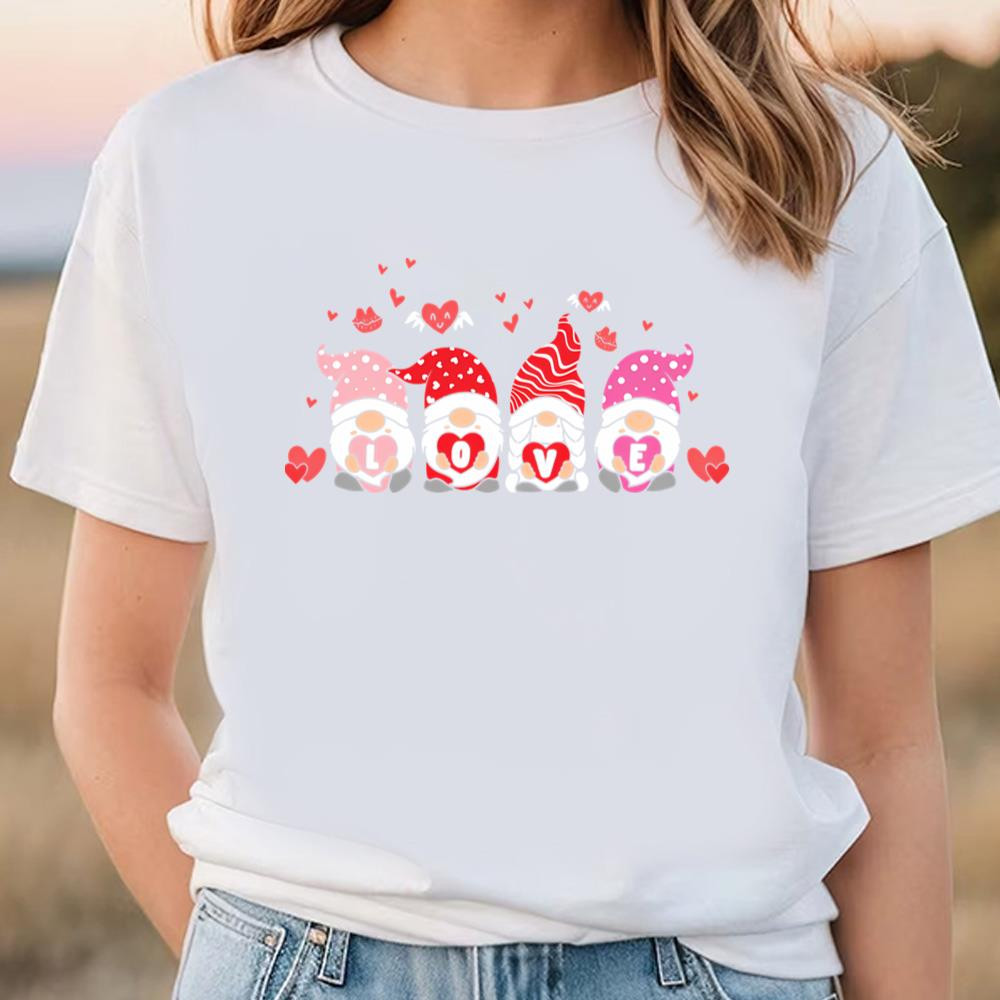 Gnome Valentine T-Shirt Gift For Lover .jpg