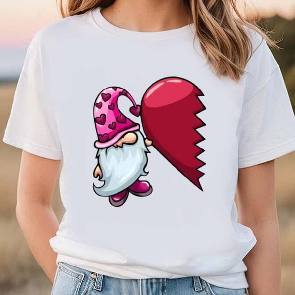 Gnome Valentines Pink T-Shirt .jpg