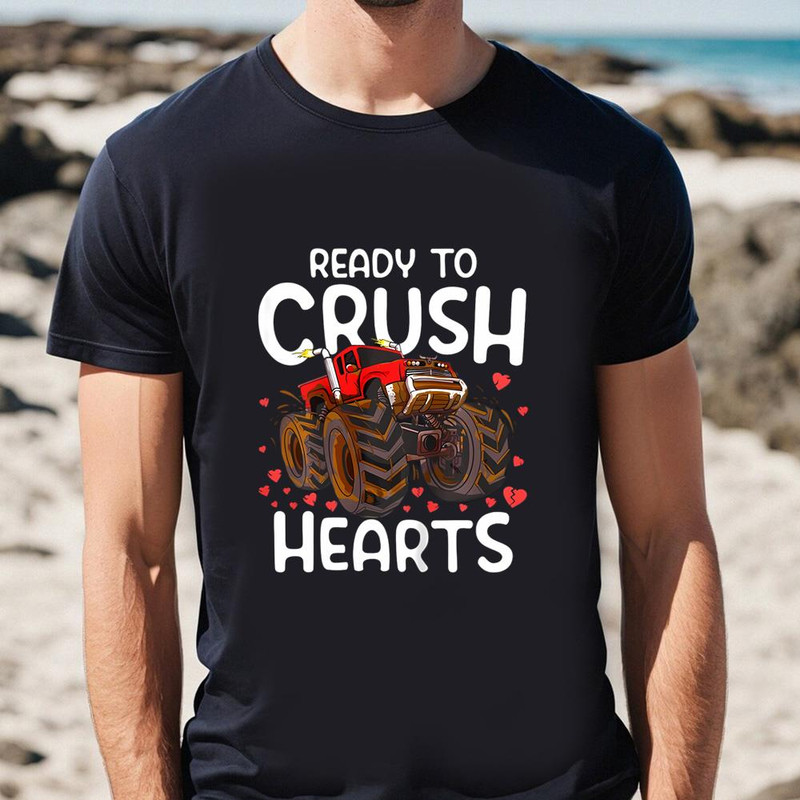 Happy Valentine Day Truck Ready To Crush Hearts T-shirt .jpg