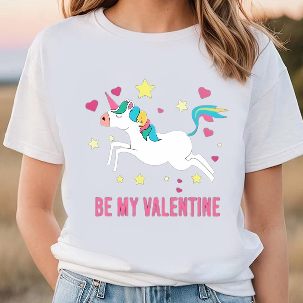 Happy Valentine Day Unicorn Be My Valentine T-shirt .jpg