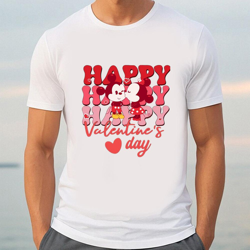 Happy Valentine Mickey Minnie Hearts Valentine's Shirt .jpg