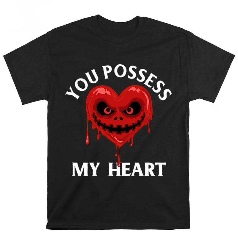 Horror Valentines Day Gifts Creepy Heart T-Shirt .jpg