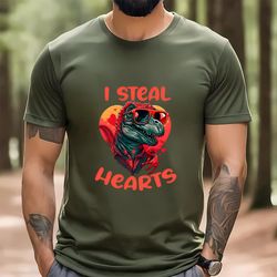i steal hearts dinosaur t-rex funny sarcastic valentines day saying gift ideas for t-shirt, gift for her, gifts for him