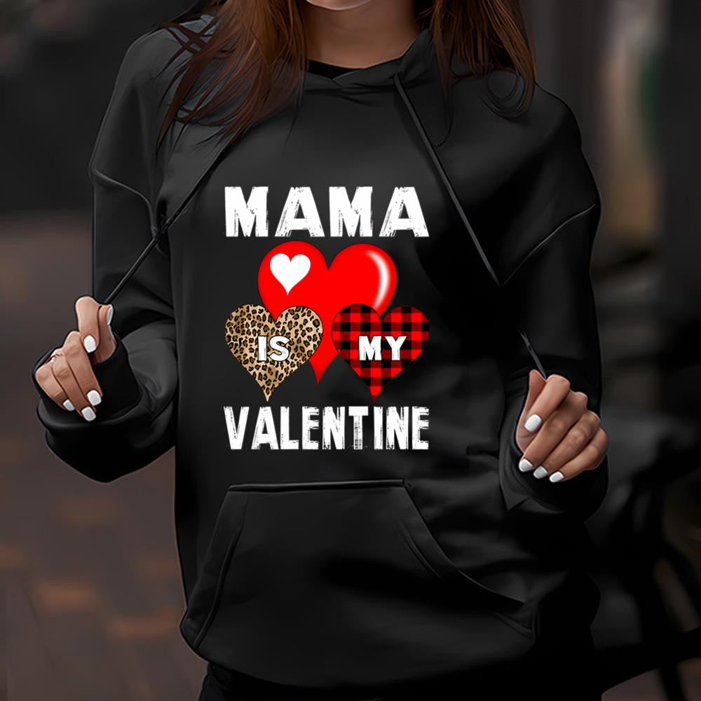 Mama Is My Valentine Boys Kids Valentines Day T-Shirt .jpg