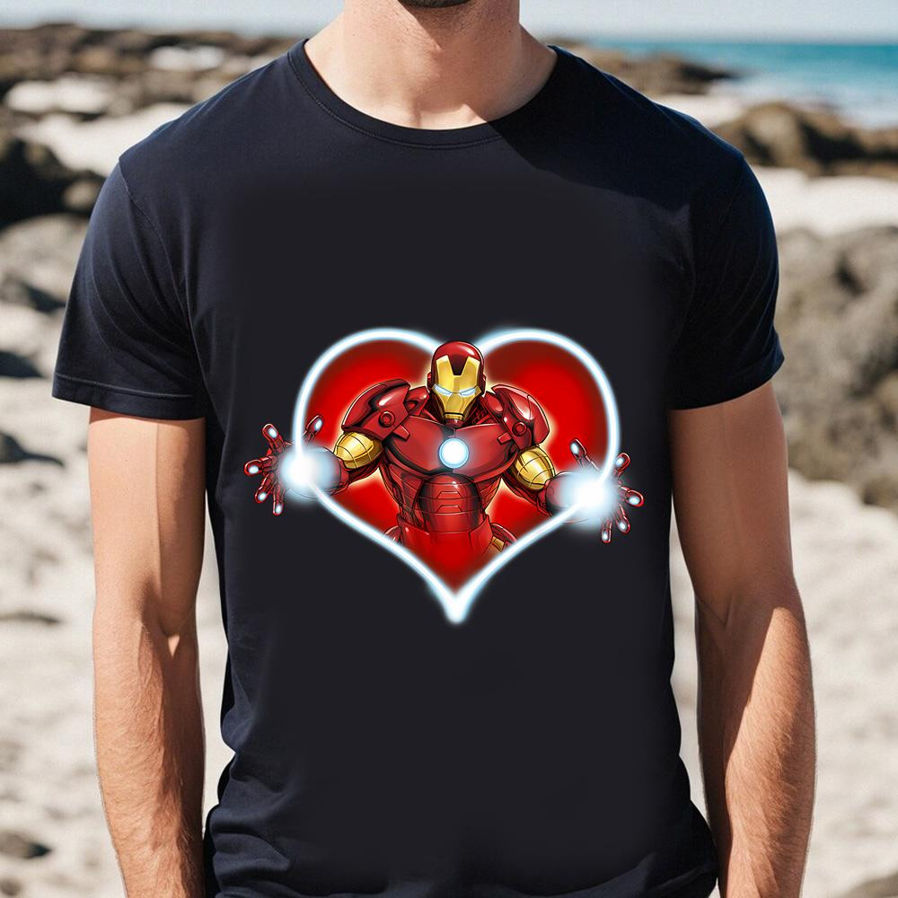 Marvel Iron Man Heart Blaster Glow Valentine T-Shirt .jpg
