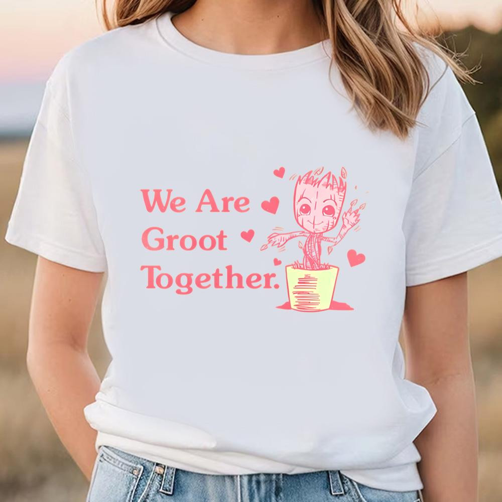 Men's Marvel We Are Groot Together Valentine T-shirt .jpg