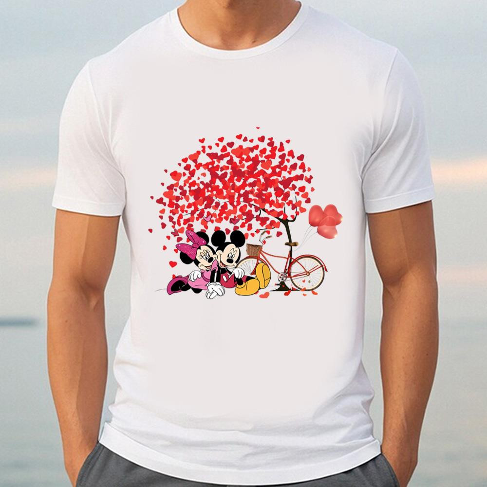 Mickey And Minnie Disney Tree Love Valentine Shirt .jpg